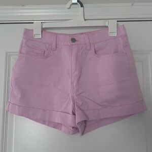 Pink American Apparel Denim Shorts